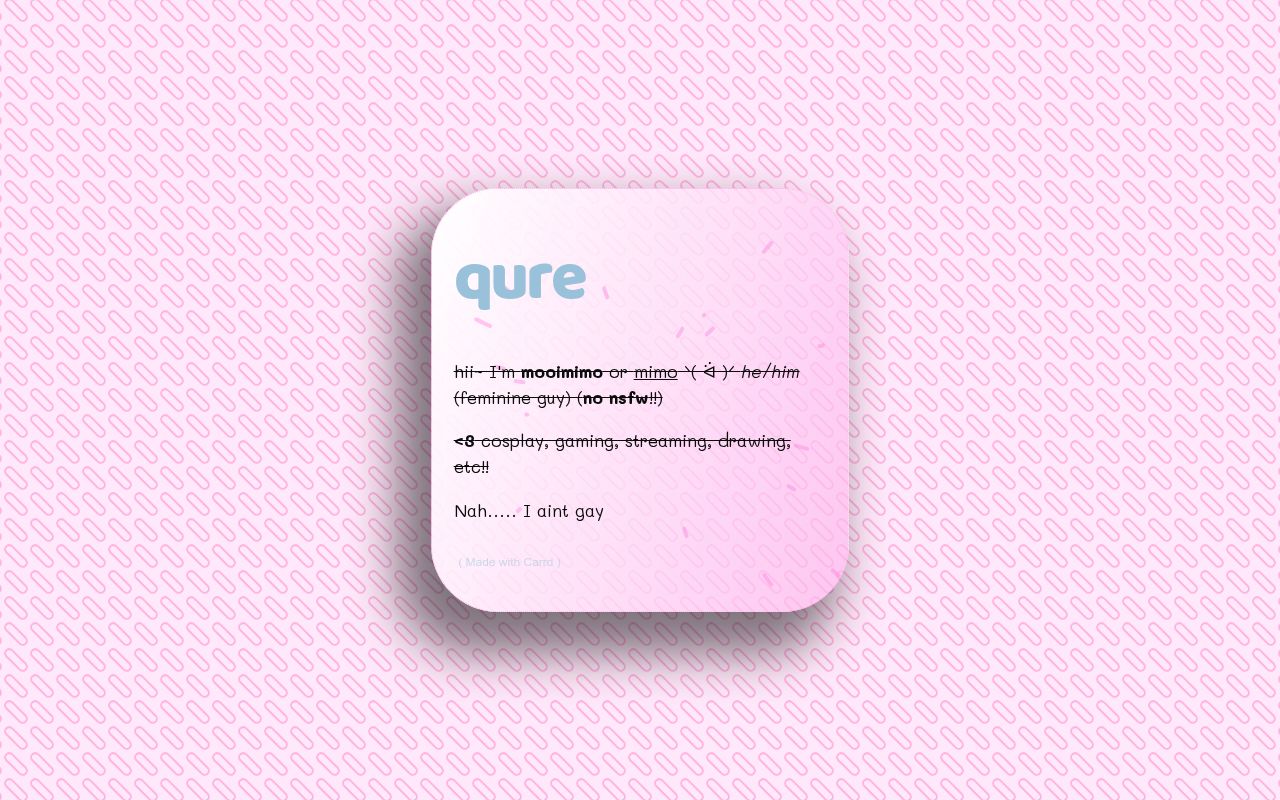 Carrd profile picture for @qure